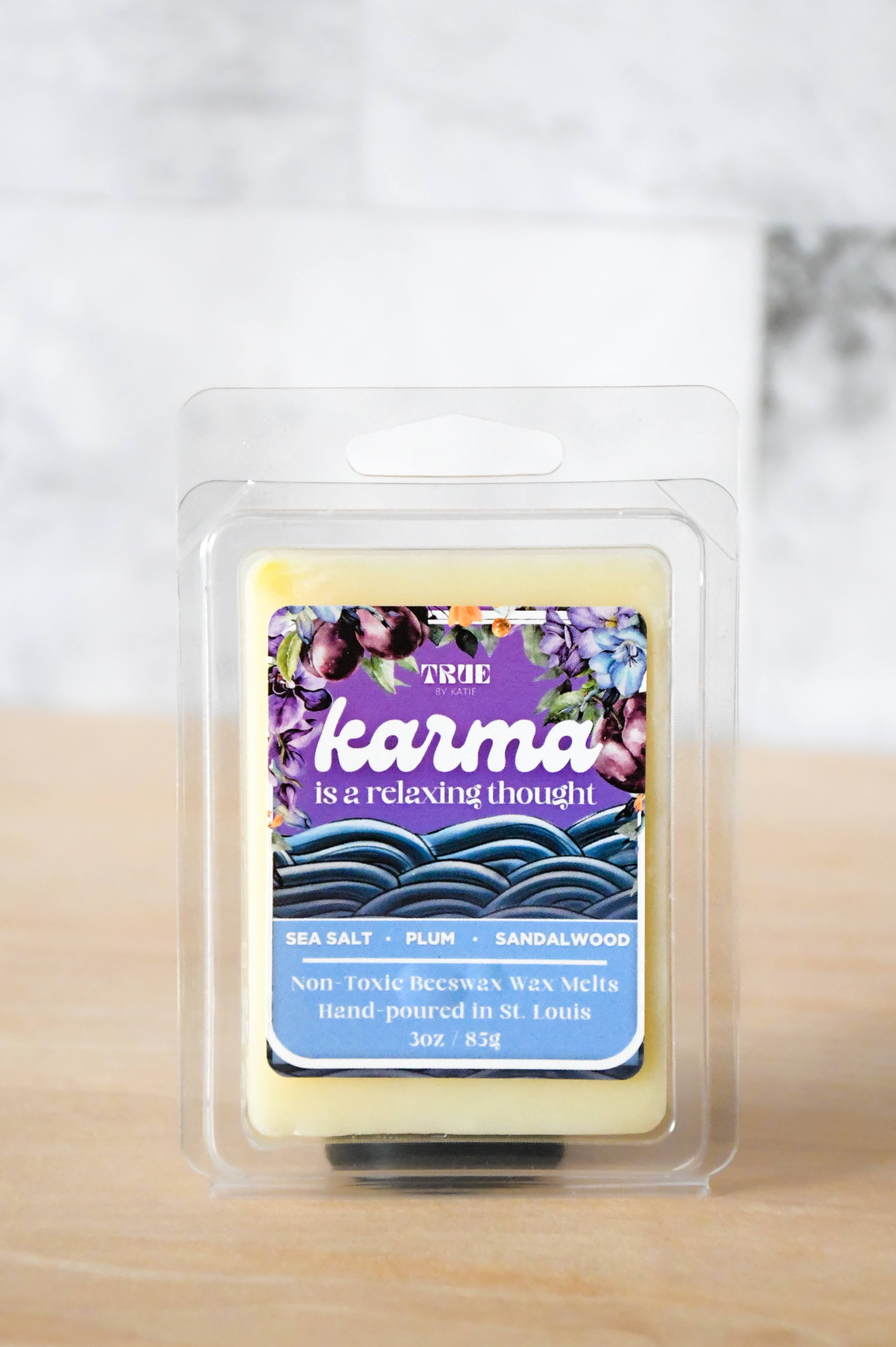 Karma is a Relaxing Thought Glitter Heart Wax Melts