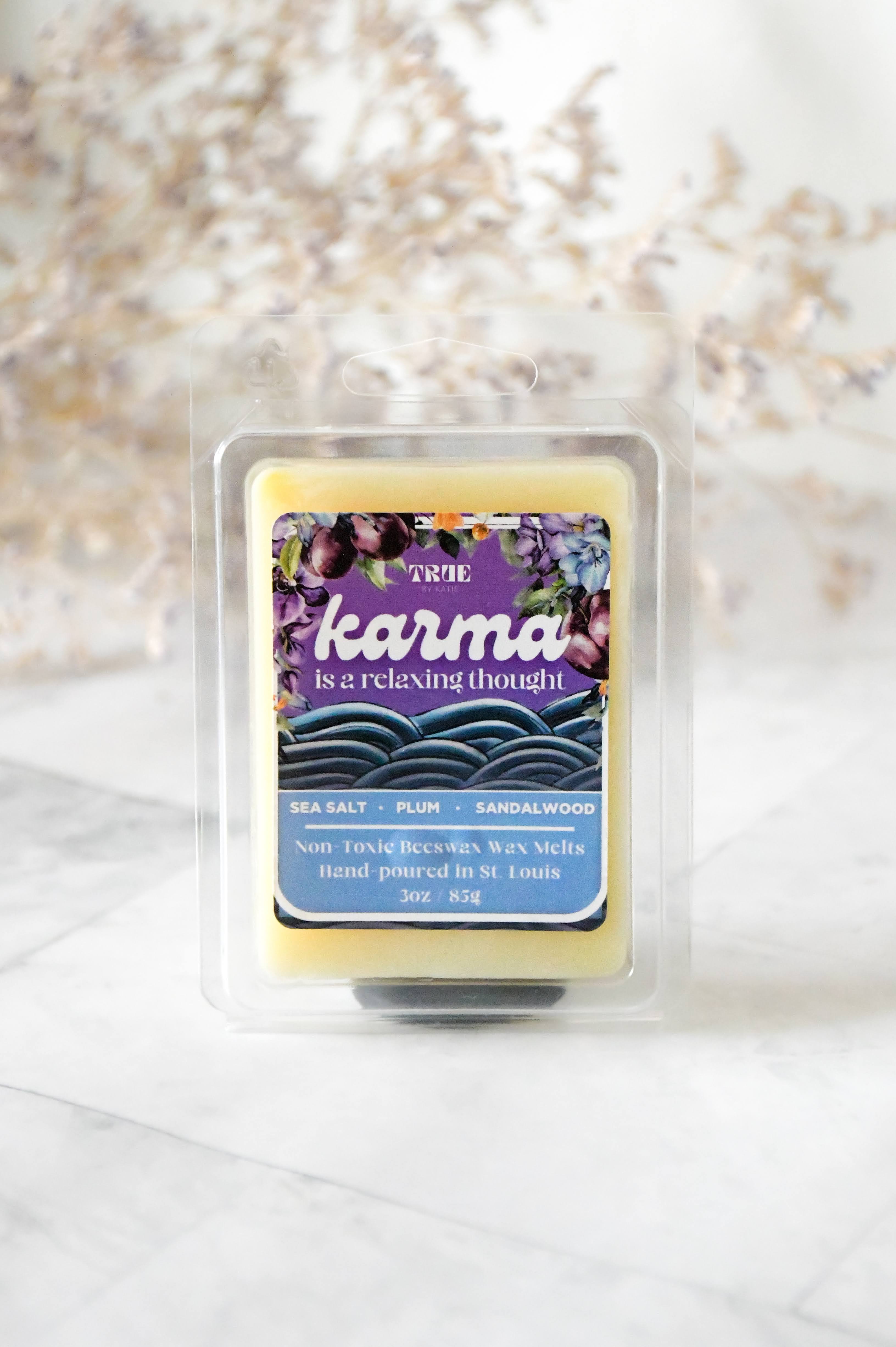 Karma is a Relaxing Thought Glitter Heart Wax Melts