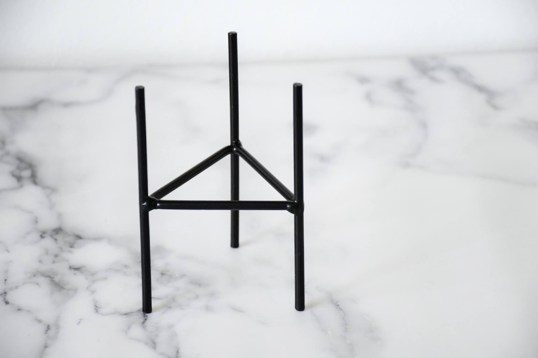 Candle Stand in Black Iron