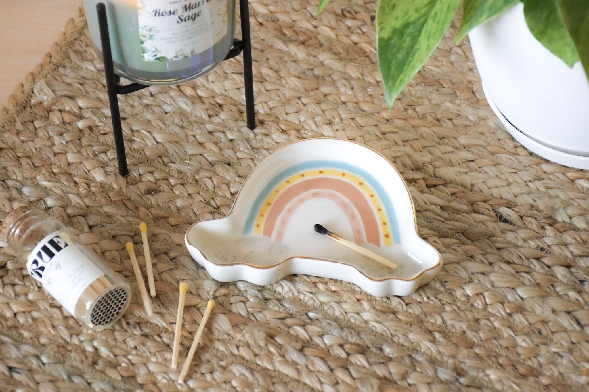 Rainbow Ceramic Trinket Dish