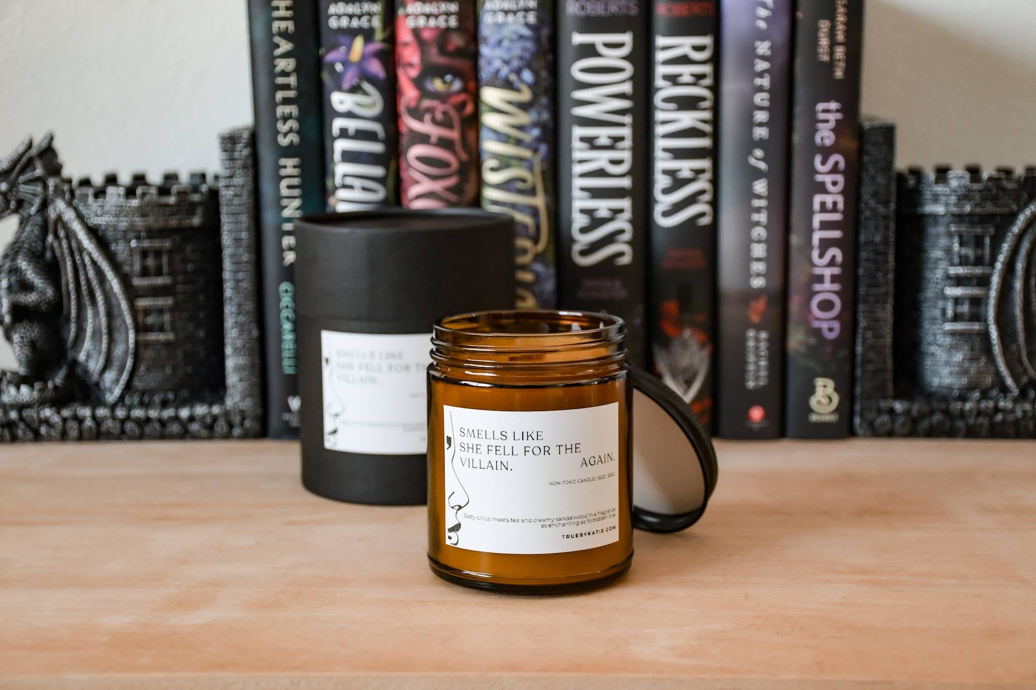 Customizable Label 9oz Glass Amber Jar Candle - Choose Your Scent